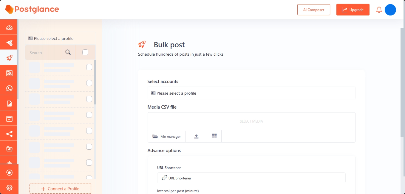 Bulk Post Feature – Schedule and Manage Your Social Media Content