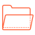 Folder icon representing organized social media content and campaign storage on Postglance.